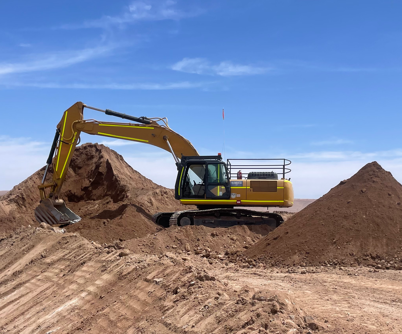 Excavadora en minera